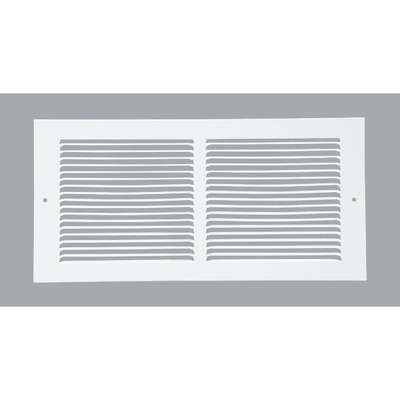 Home Impressions 6 In. x 14 In. White Steel Baseboard Grille