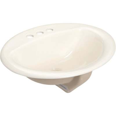 BONE OVAL LAVATORY SINK