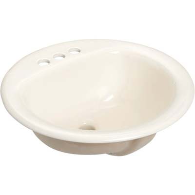 BONE ROUND LAVATORY SINK