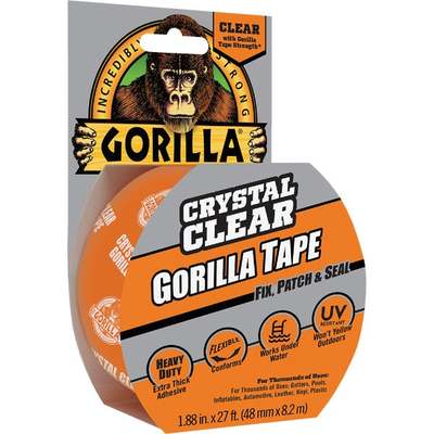 Gorilla 1.88 In. x 9 Yd. Crystal Clear Duct Tape, Clear