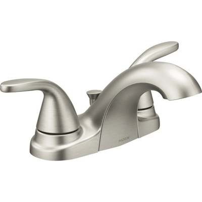 Moen Adler 2-Handle Lever Centerset Bathroom Faucet with Pop-Up, Spot Resist