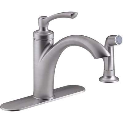 SS KTCHN FAUCET W/SPRY