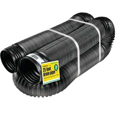 Amerimax 4 In. X 25 Ft. FLEX-Drain Expandable Perforated Drainage Pipe