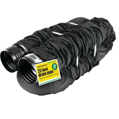 Amerimax FLEX-Drain 4 In. X 25 Ft. Expandable Perforated Drainage Pipe with