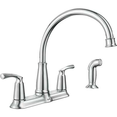 Moen Bexley 2-Handle Lever Kitchen Faucet with Side Spray, Chrome
