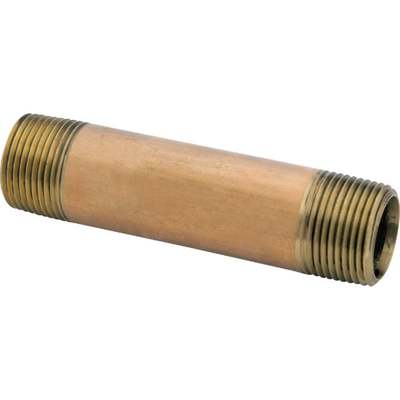 3/4X2 RED BRASS NIPPLE