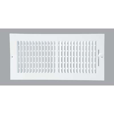 Home Impressions White Steel 7.76 In. Wall Register