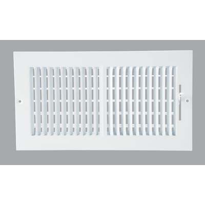 Home Impressions White Steel 7.76 In. Wall Register