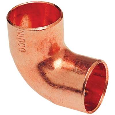 NIBCO 1/2 In. x 3/8 In. CxC 90 Deg. Reducing Copper Elbow (1/4 Bend)
