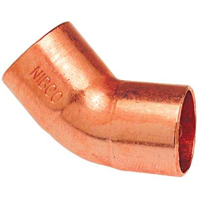 NIBCO 1/2 In. CxC 45 Deg. Copper Elbow (1/8 Bend)