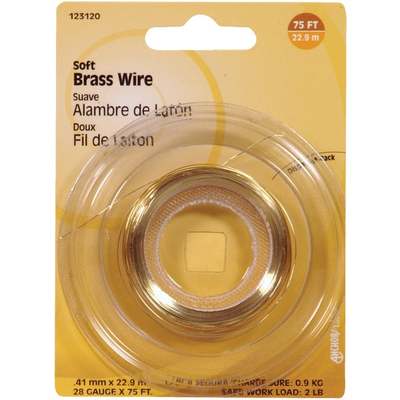 75' 28G Brass Wire