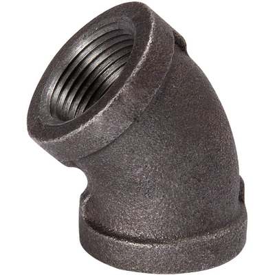 3/8" 45D BLACK ELBOW