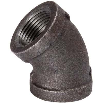 1/2" 45D BLACK ELBOW