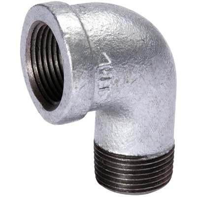 1-1/2"90D GALV STR ELBOW