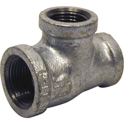 Southland 1 In. x 1 In. x 3/4 In. Malleable Iron Reducing Galvanized Tee