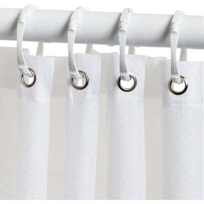 WHITE SHOWER CURTAIN