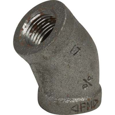 3/8" 45D BLACK ELBOW
