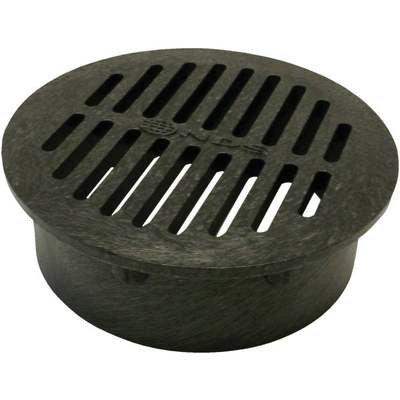 6" BLACK ROUND GRATE