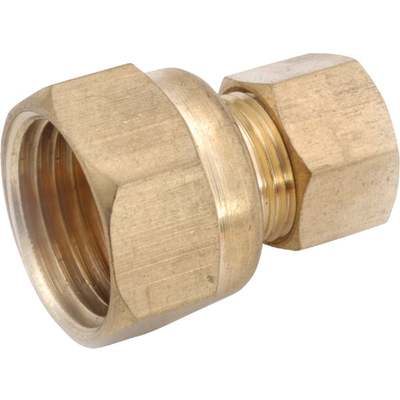 Anderson Metals 1/2 In. x 3/8 In. Brass Union Compression Adapter