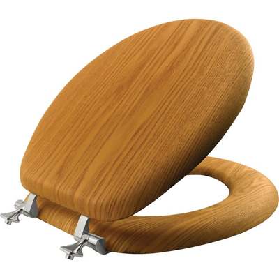 OAK VENEER ROUND SEAT