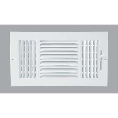 Home Impressions White Steel 7.76 In. Wall Register