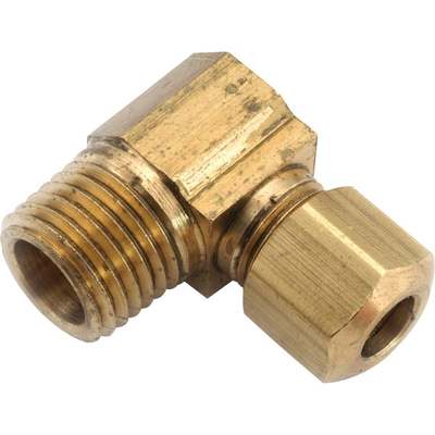 Anderson Metals 1/4 In. x 1/8 In. Male 90 Deg. Compression Brass Elbow (1/4