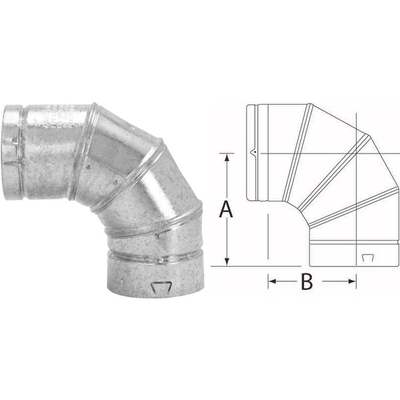 4" 90 GAS VENT PIPE ELBOW