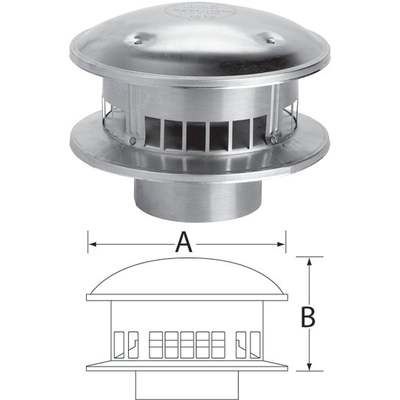 3"GAS VENT CHIM TOP