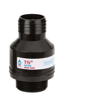 Drainage Industries 1-1/2 In. ABS Thermoplastic Full-Flow Sump Pump Check