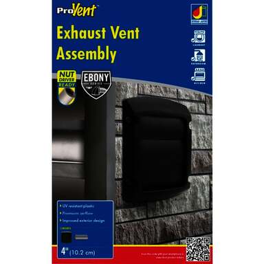 4"BLK LOUVERED VENT HOOD