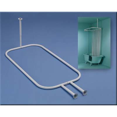 WHT HOOP SHOWER ROD
