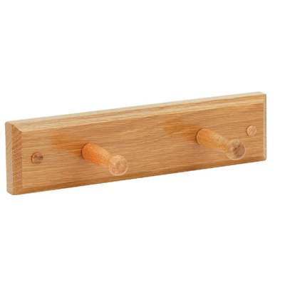 OAK DOUBLE ROBE HOOK
