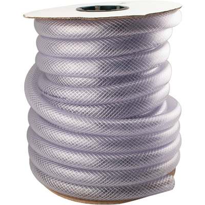 Abbott Rubber 1 In. x 3/4 In. x 75 Ft. Clear T12 Braided PVC Tubing, Bulk