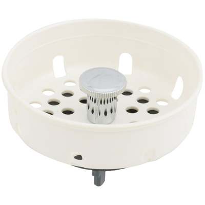 STRAINER BASKET PLAST 3-1/2" WHT