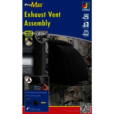 4" BLK PROMAX VENT HOOD