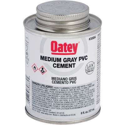 8oz Gray Med PVC Cement