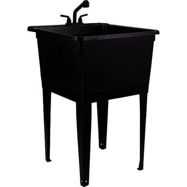 21G BLACK UTILITY SINK