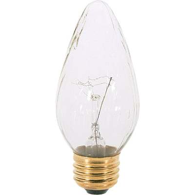 2PK 40W CLEAR FLAME BULB