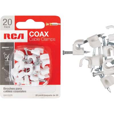 CLIPS COAXIAL WHITE 20PC
