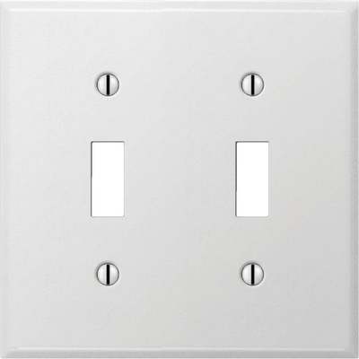 2G Switch Plate Steel White