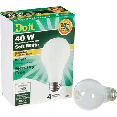 4PK 29W SW HALOGEN BULB