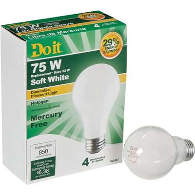 4PK 53W SW HALOGEN BULB