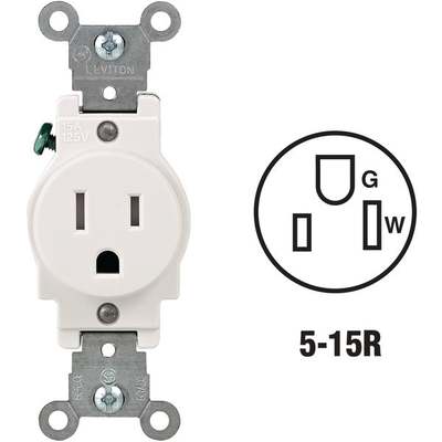 OUTLET - SINGLE 15A / WH