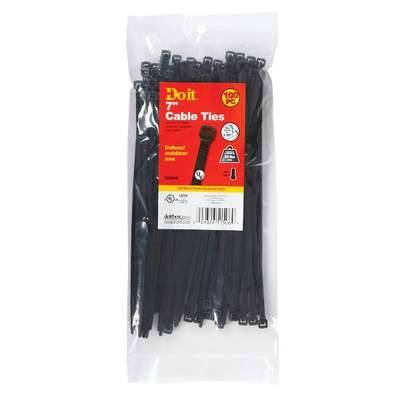 7" 100PC BLK CABLE TIE