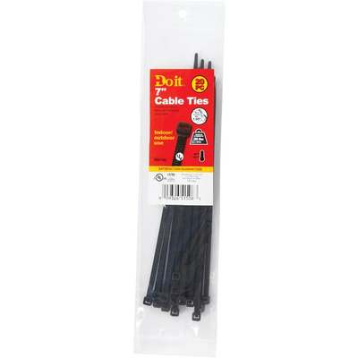 TIES CABLE 07" BLACK 20PK