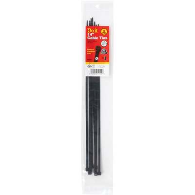TIES CABLE 14" BLK 8PC