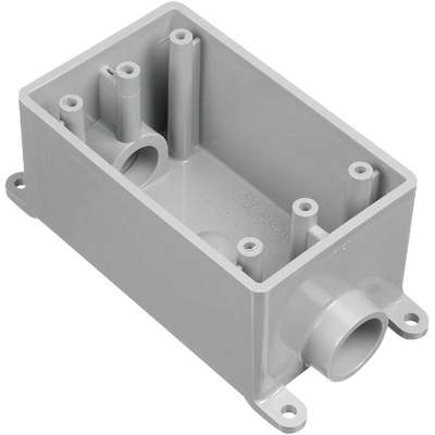 Carlon 1-Gang PVC Molded Rigid Non-Metallic Dead-End Termination Wall Box,