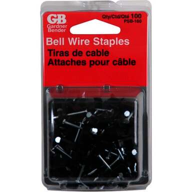 100pk 3/16 Low Volt Black Staple