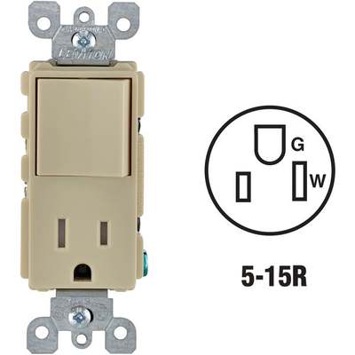 15A IV TAMP SWTCH/OUTLET