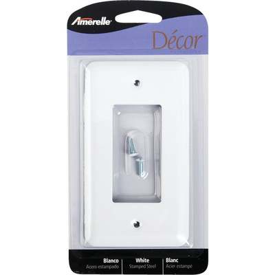 1RK WHT OUTLET WALLPLATE